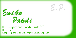 eniko papdi business card